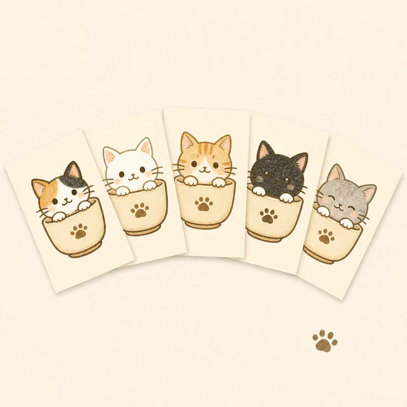 ねこポストカードセット（サンプル）